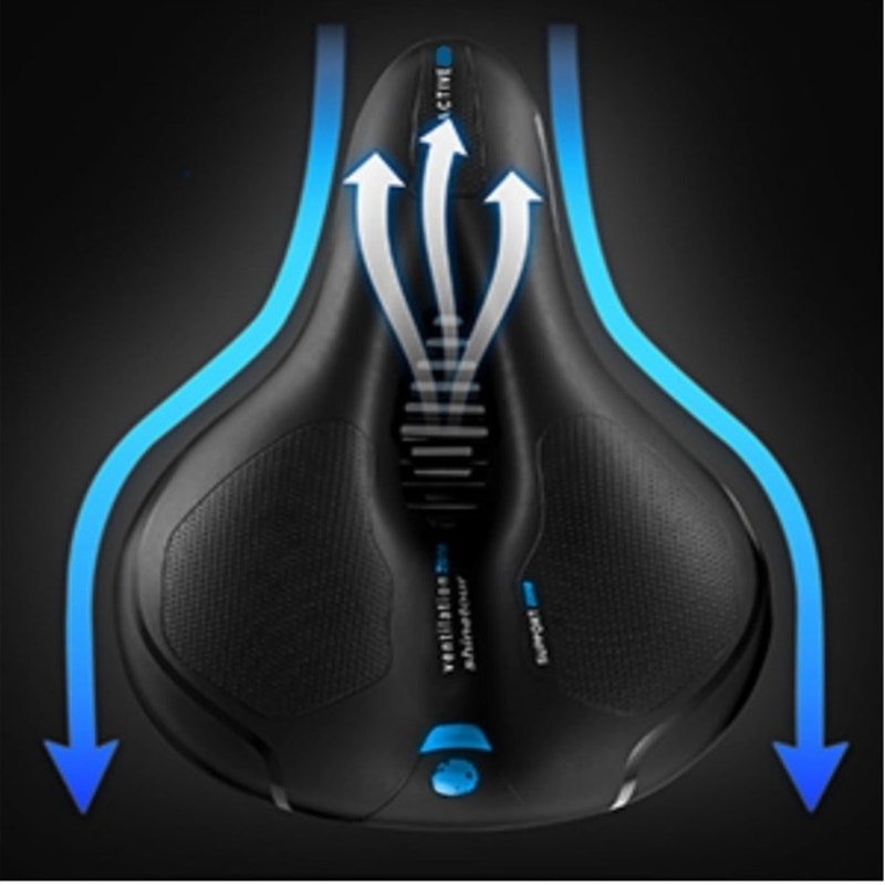 BRAND NEW Black Bicycle Memory Foam Cushion Shock Absorbing Waterproof Bike Seat