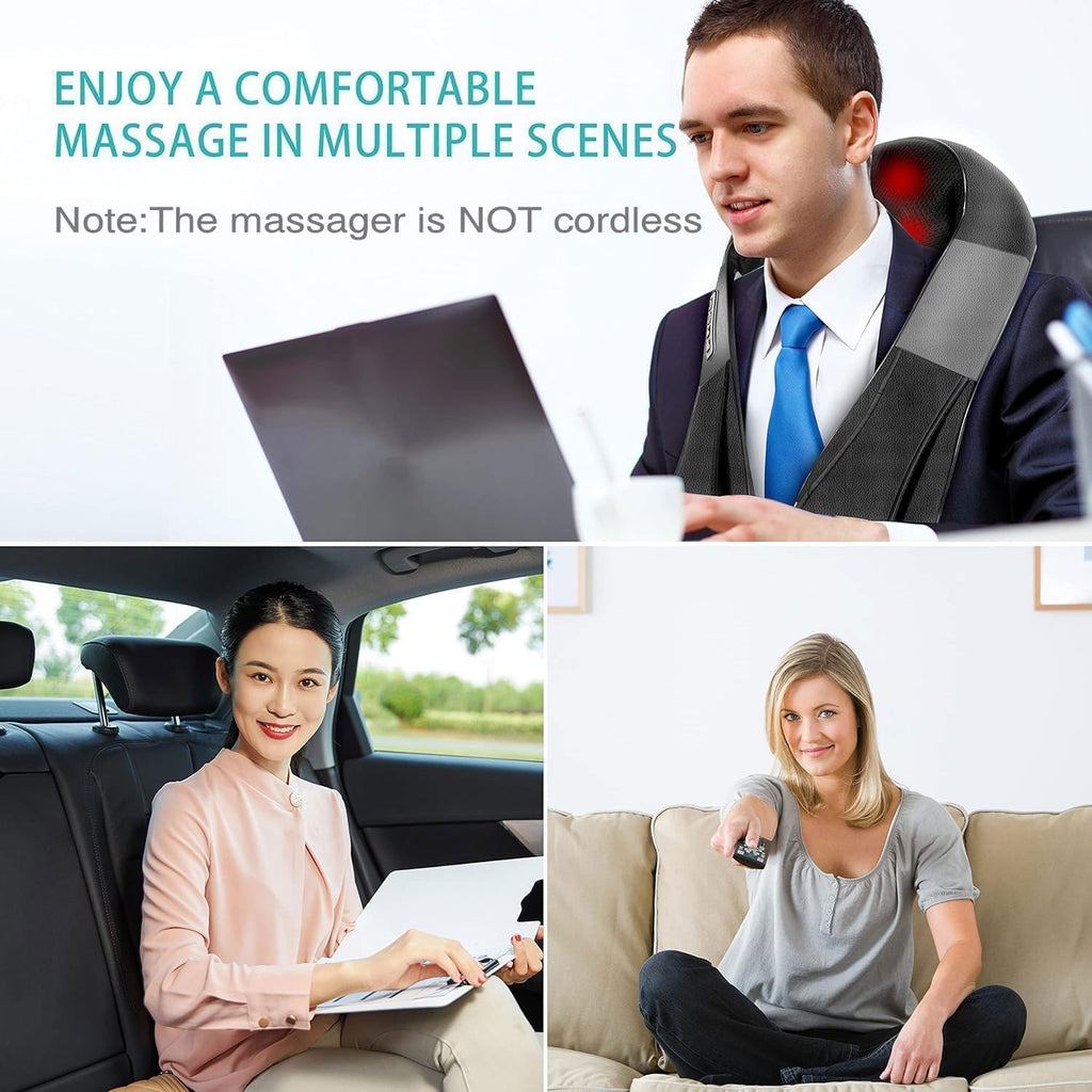 BRAND NEW ~ Shiatsu Heated Back & Neck Deep Tissue Kneading Massager