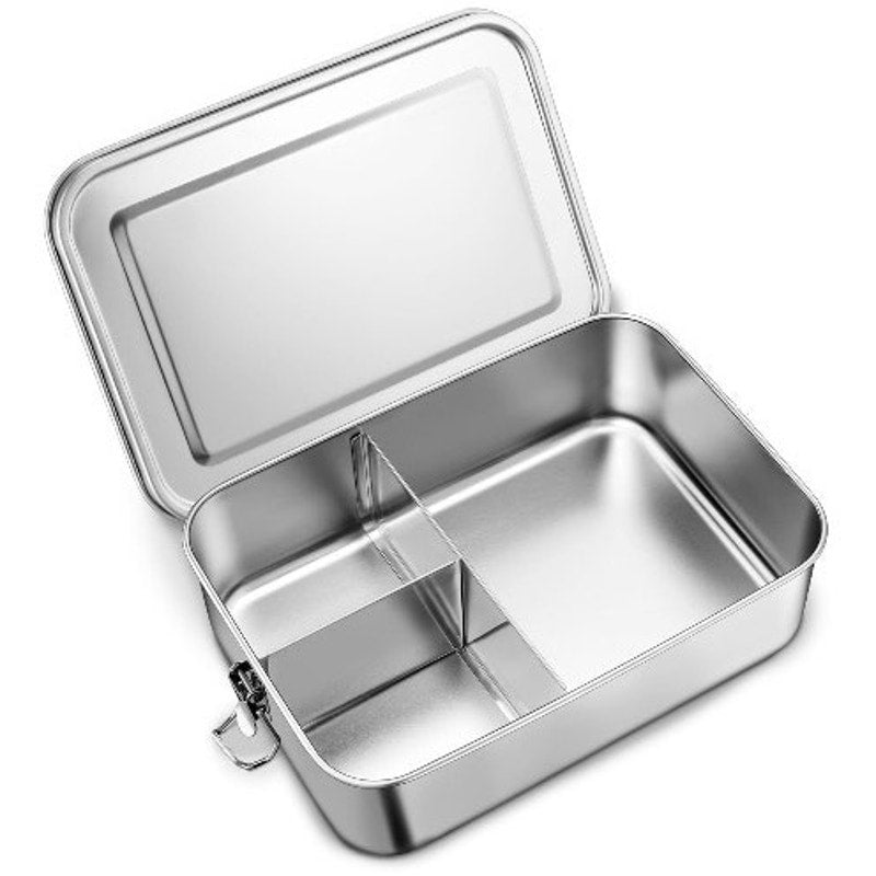 BRAND NEW ~ Stainless Steel 29ox Lunch Box Metal Bento Box & Removeable Divider