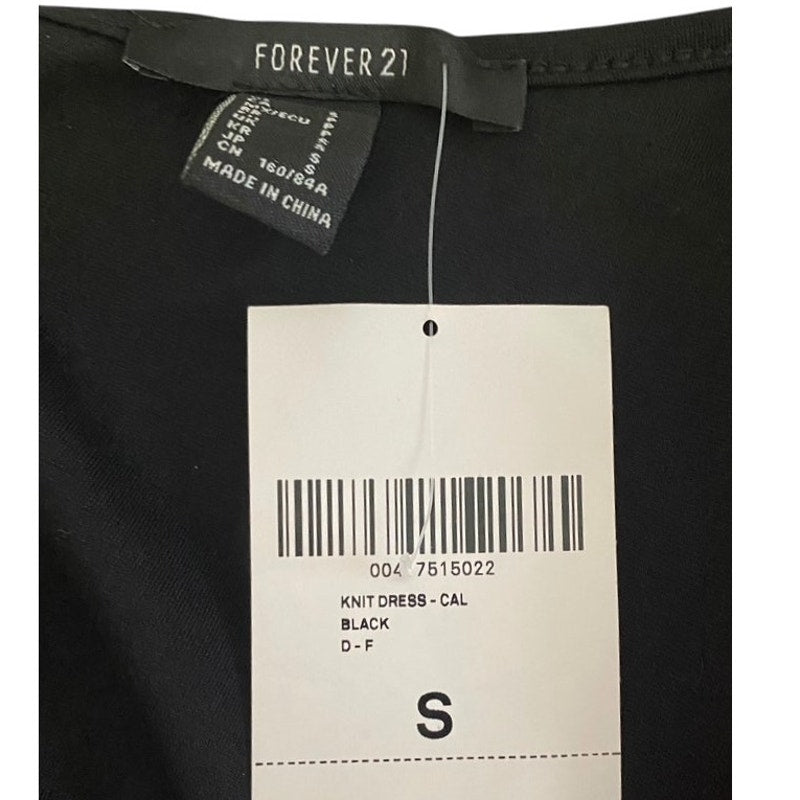 NWT ~ FOREVER 21 Black Cutout 1 Shoulder Bare Midriff Evening Dress ~ SMALL