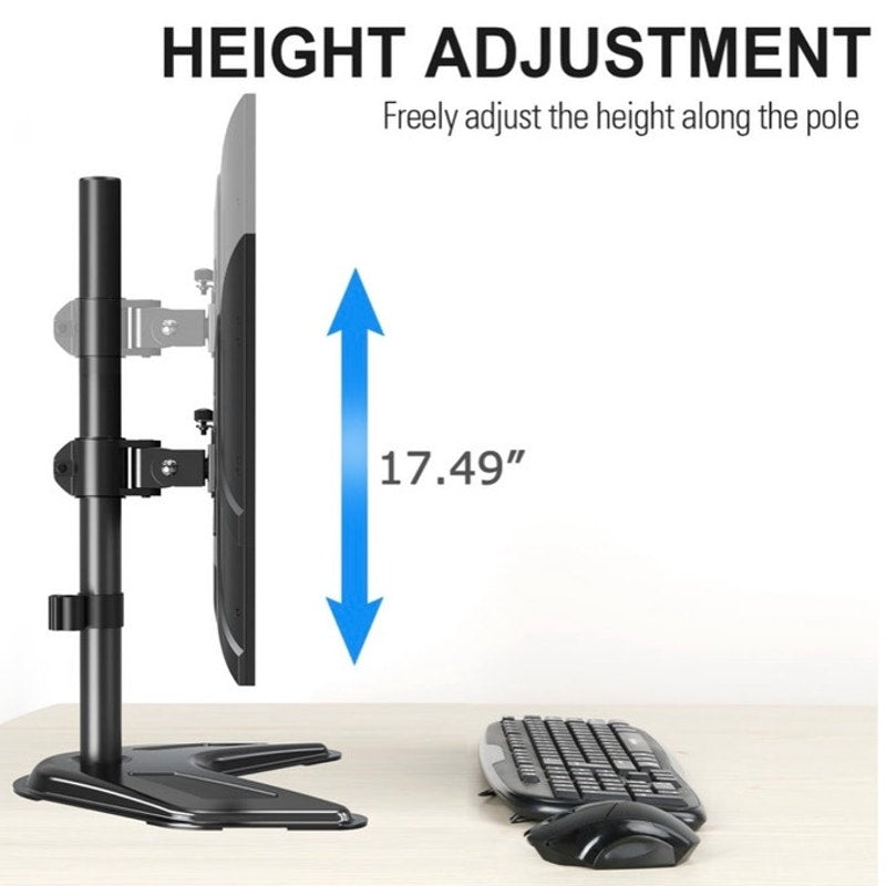 BRAND NEW ~ Black Single Monitor Stand Fits 13" to 32" Screen Desk Monitor Mount