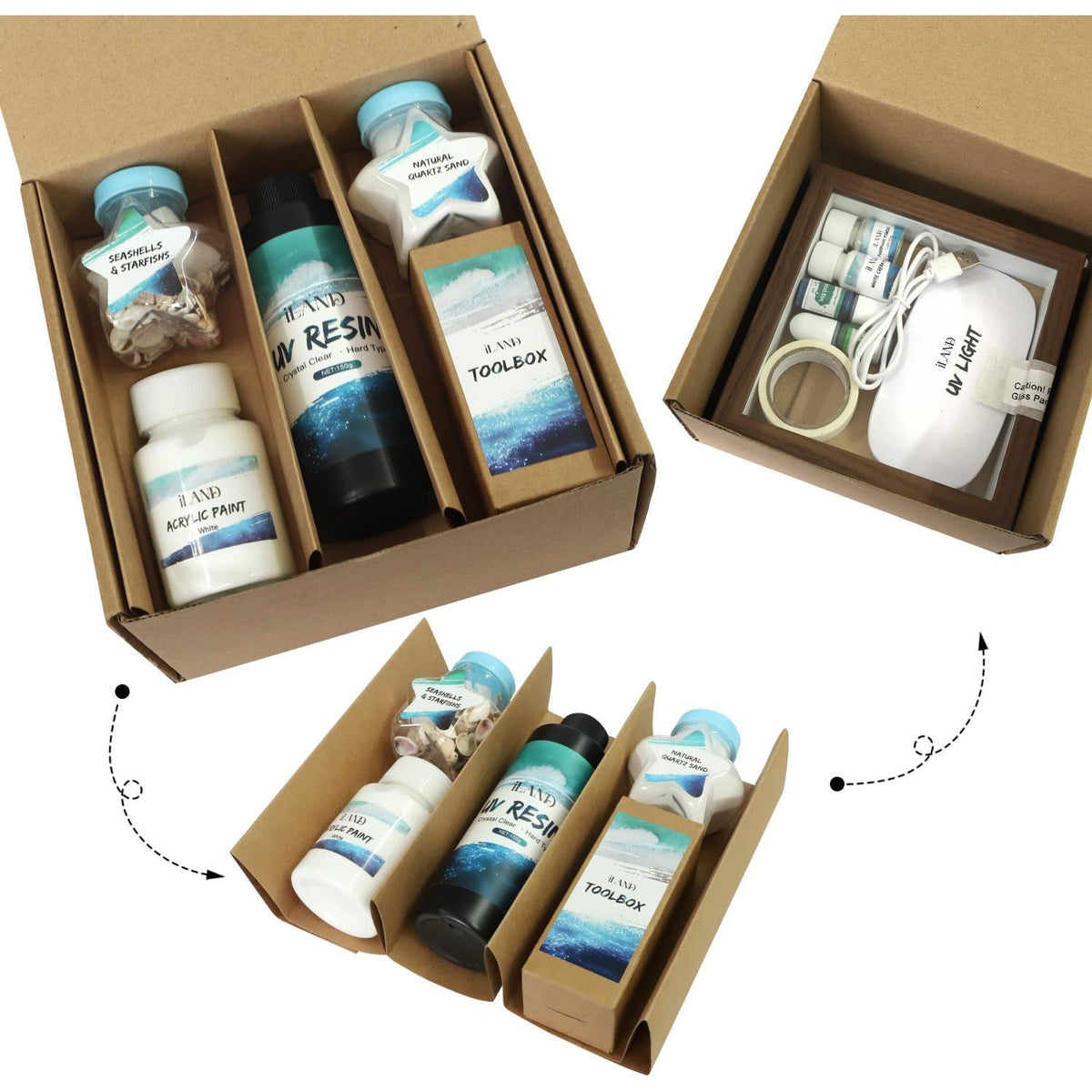 BRAND NEW ~ Beach Ocean Theme Resin Art Painting Kit for Beginners
