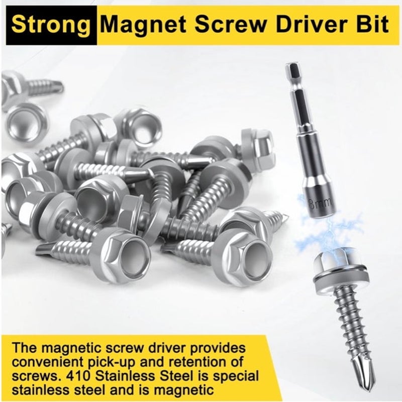 BRAND NEW 230 (#8×1/2"/4.2×13) 410 Stainless Steel Hex Head Self Tapping Screws