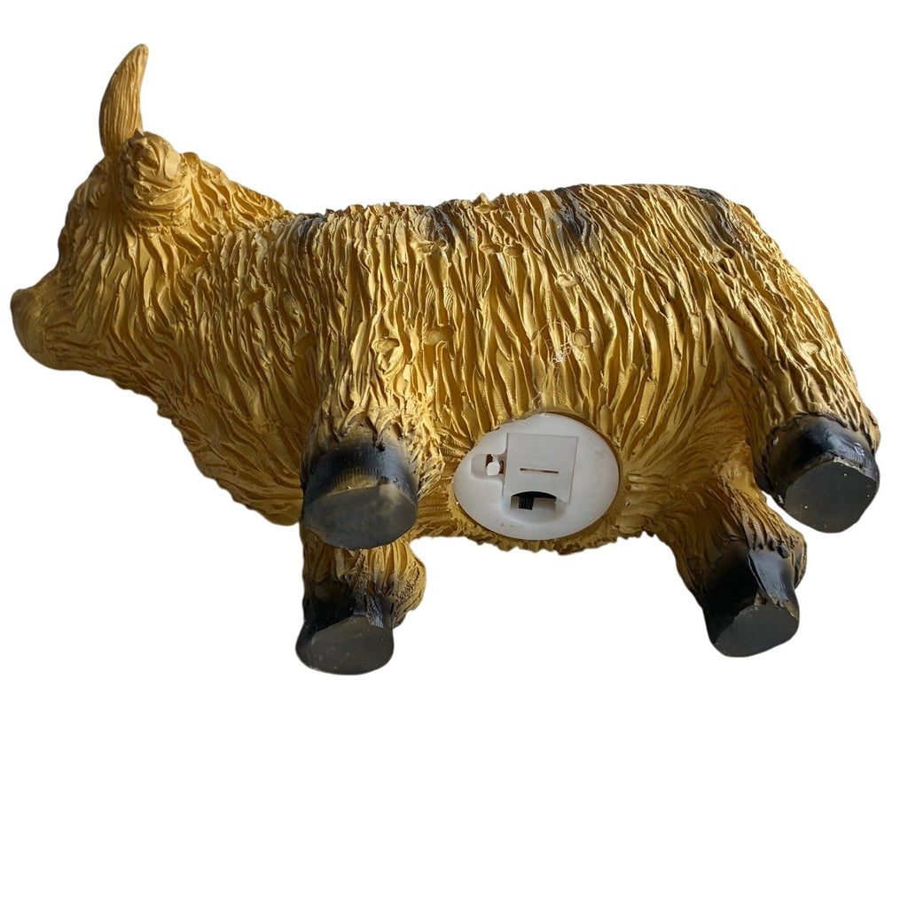 BRAND NEW ~ Primitive Modern Farmhouse Tan Striped Highland Cow
