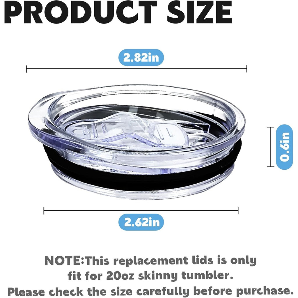 BRAND NEW ~ Set/6 ~ 20oz Skinny Tumbler Spill Proof Replacement Lids