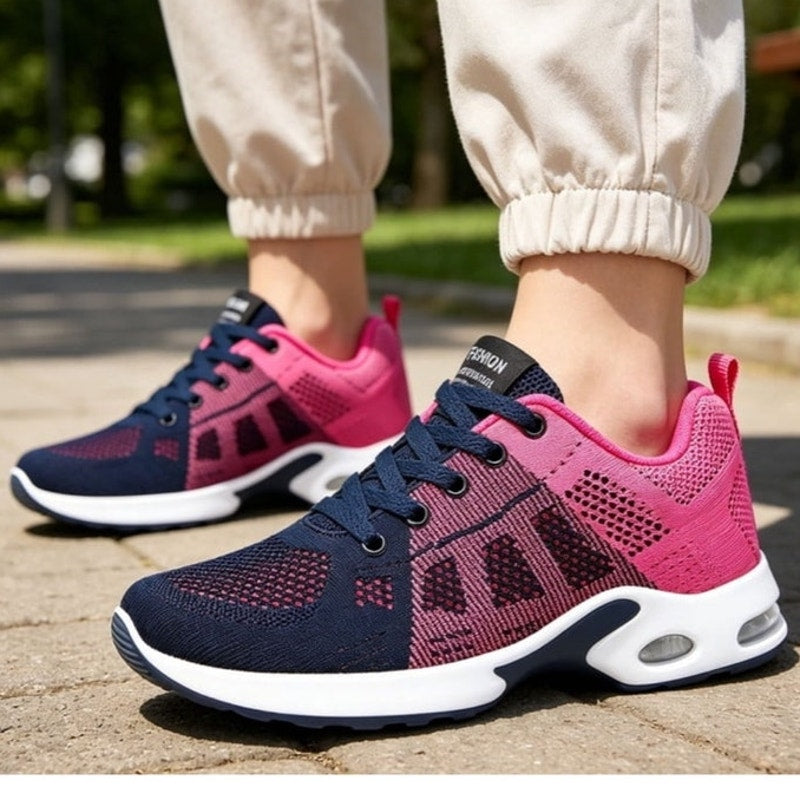 BRAND NEW ~ Women's Blue & Pink Lightweight Walking Shoes Mesh Sneakers ~ 8 1/2