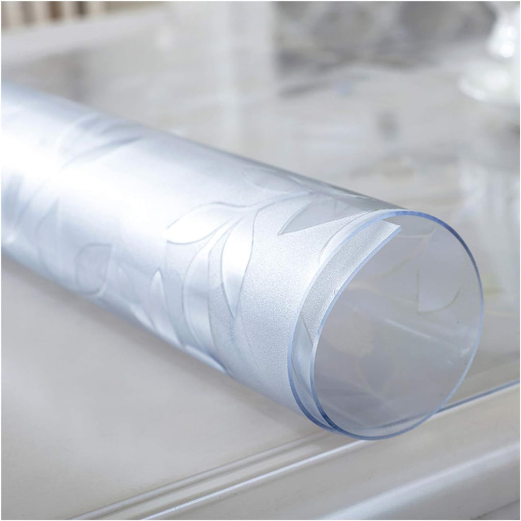 NWT ~ Transparent Waterproof Tablecloth Thick Clear Flowers Heat Resistant Vinyl
