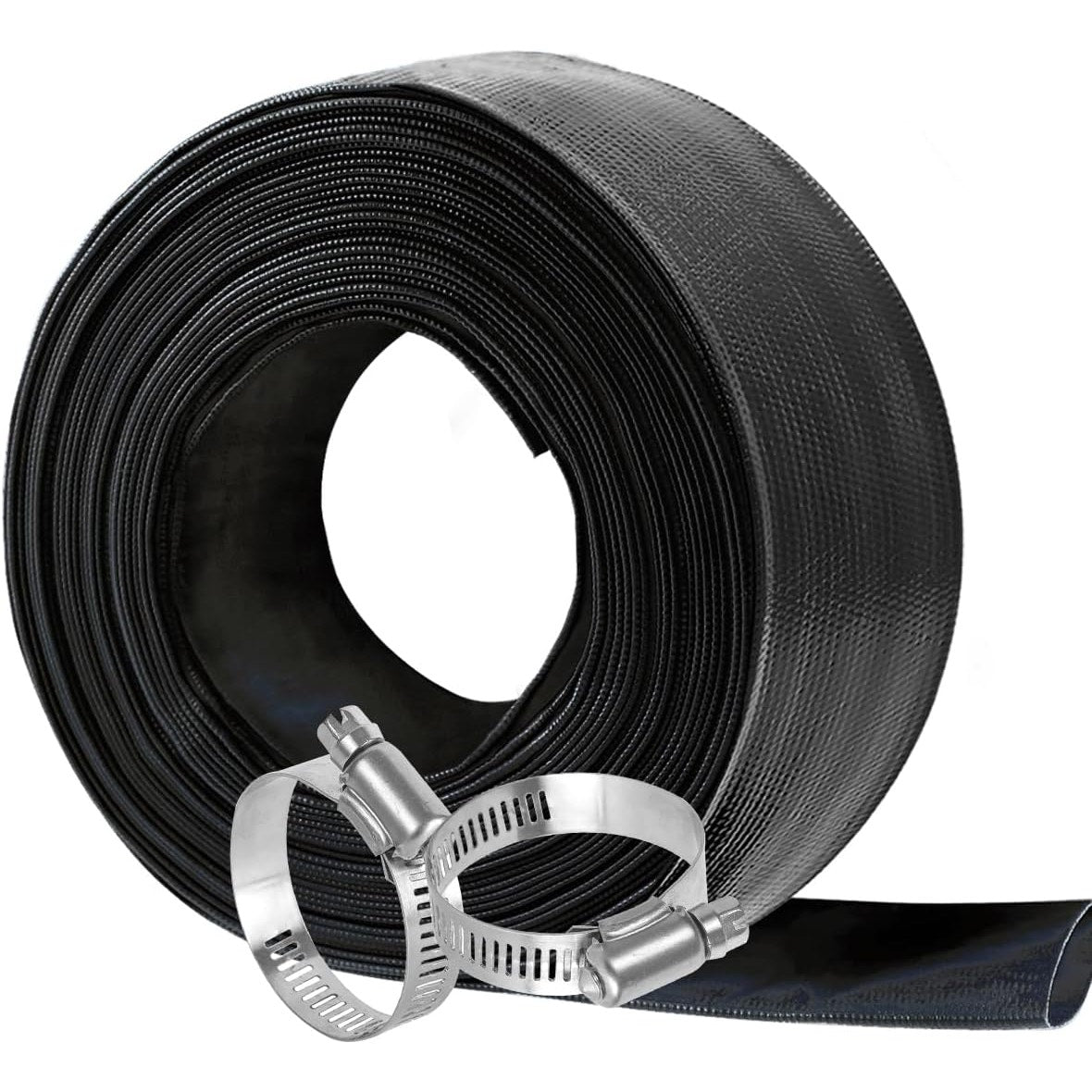 BRAND NEW ~ Swimming Pool 3'' x 25 FT Heavy Duty Backwash Hose & 2 Hose Clamps