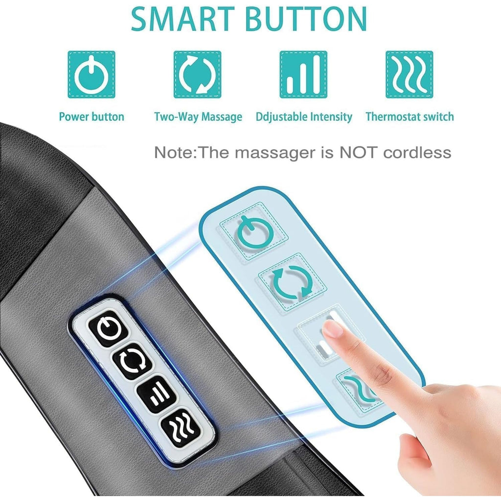 BRAND NEW ~ Shiatsu Heated Back & Neck Deep Tissue Kneading Massager