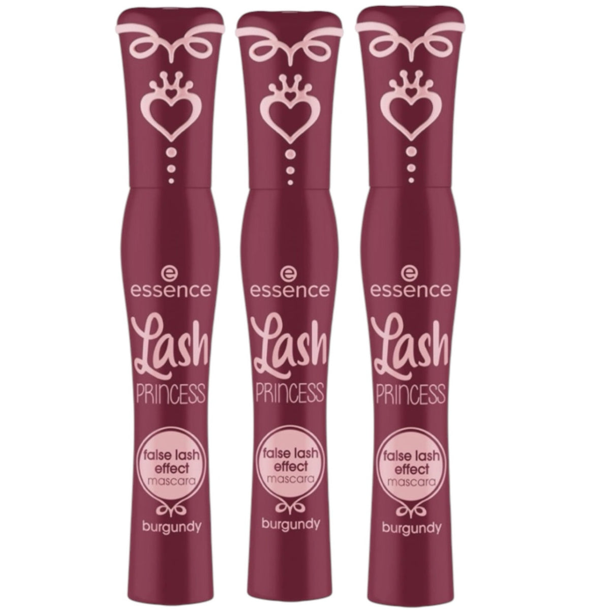 BRAND NEW ~ Set/3 Burgundy Essence Lash Princess False Lash Effect Mascara