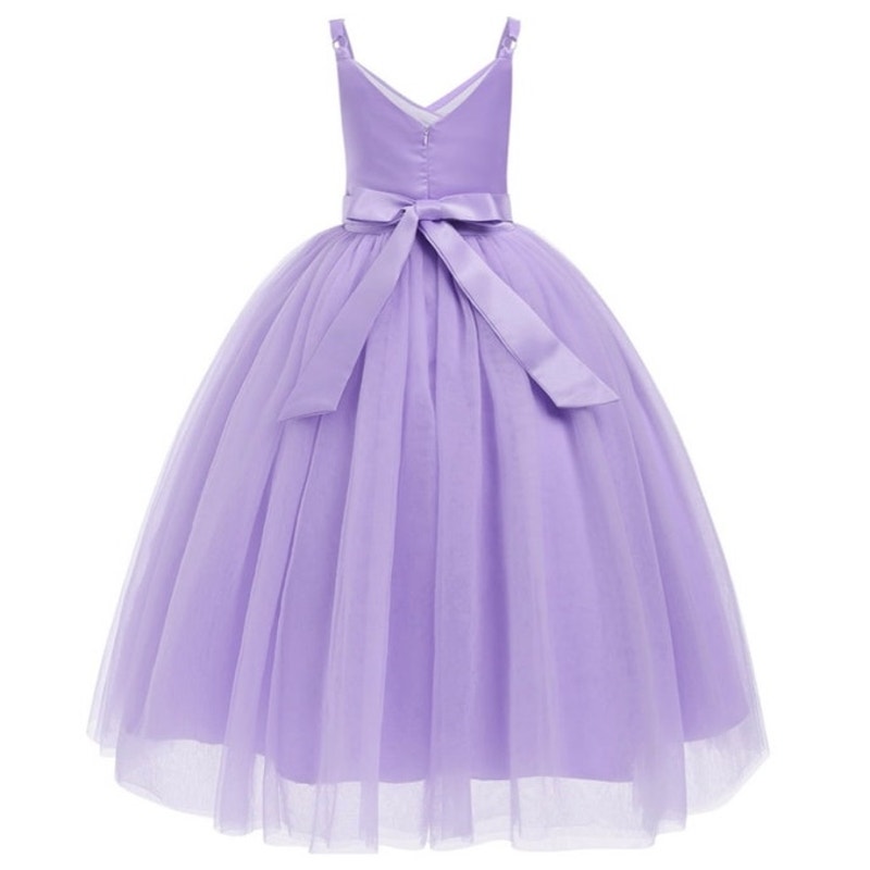 NWT ~ Lavender Purple Tulle Princess Pageant Gown Flower Girl Dress ~ Girls 9 yr
