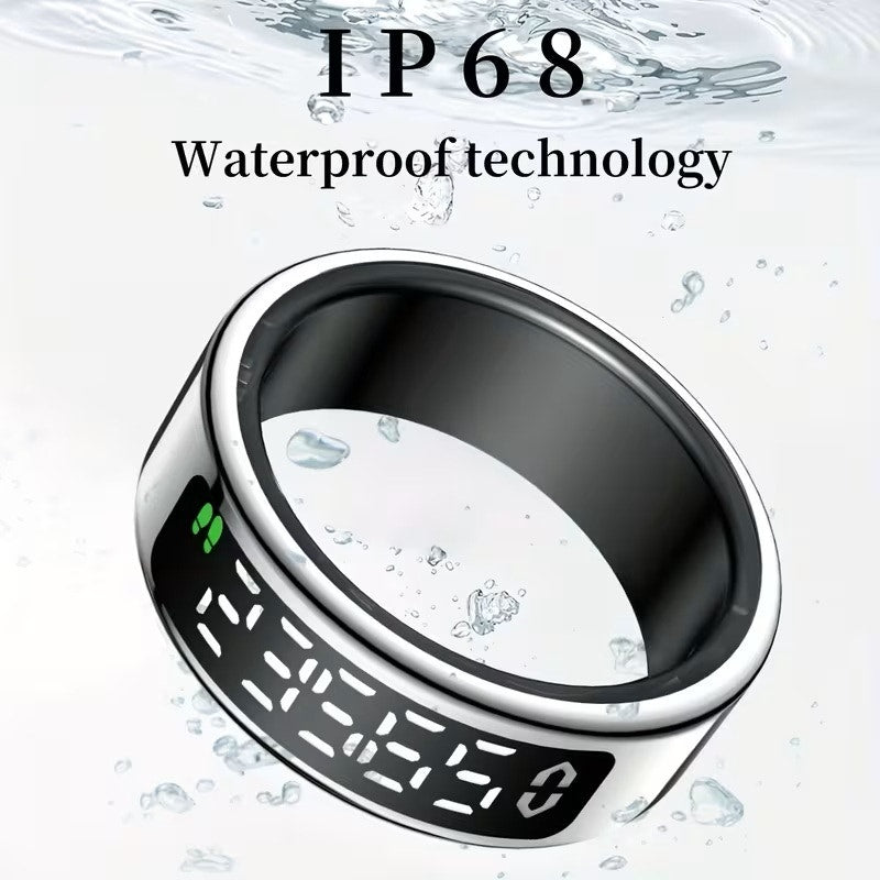 NWT ~ Rosegold Waterproof Smart Ring Display Screen Pedometer Sleep Tracker ~ 12