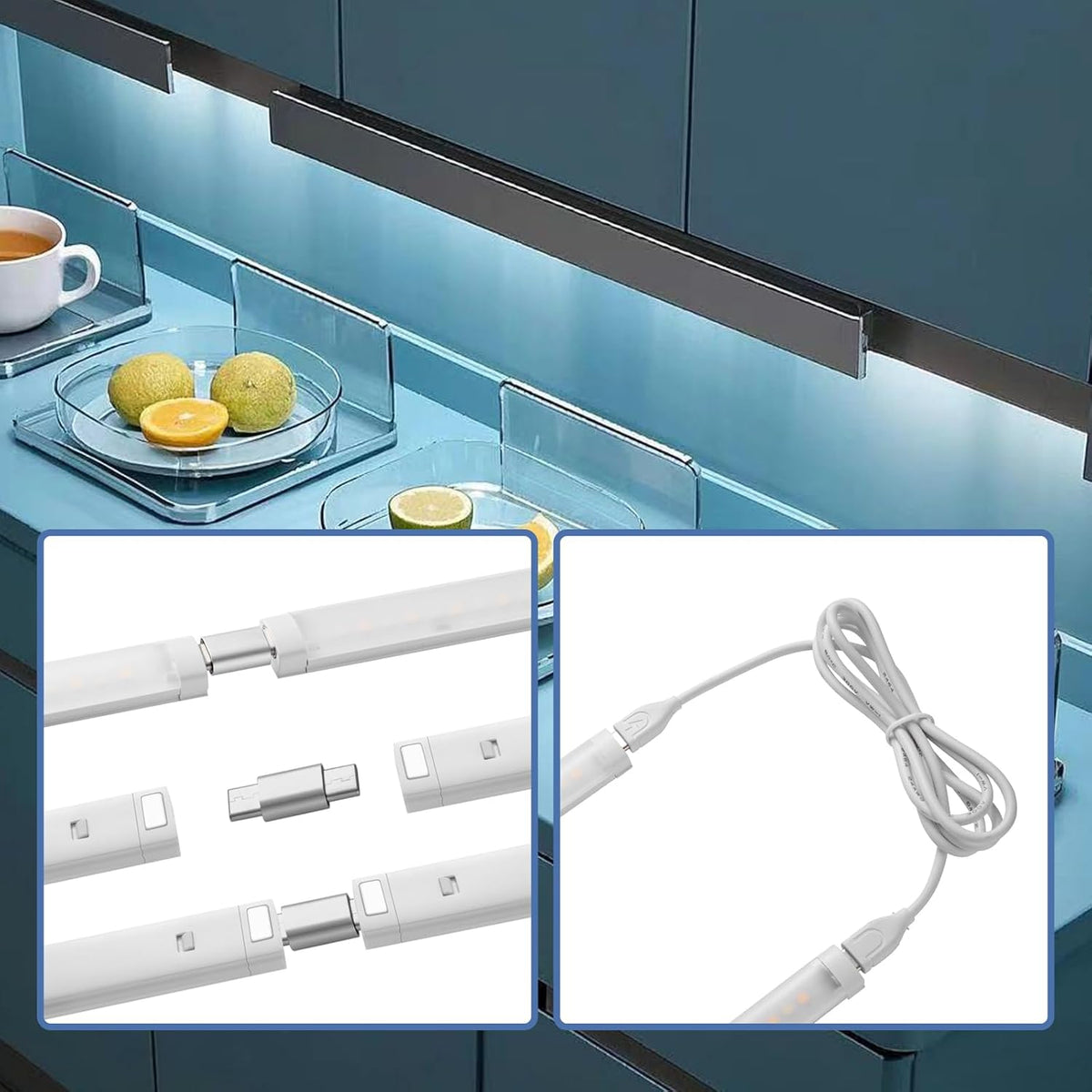 BRAND NEW ~ Set/3 Thin LED Motion Sensor Dimmable Remote Closet Light Bars