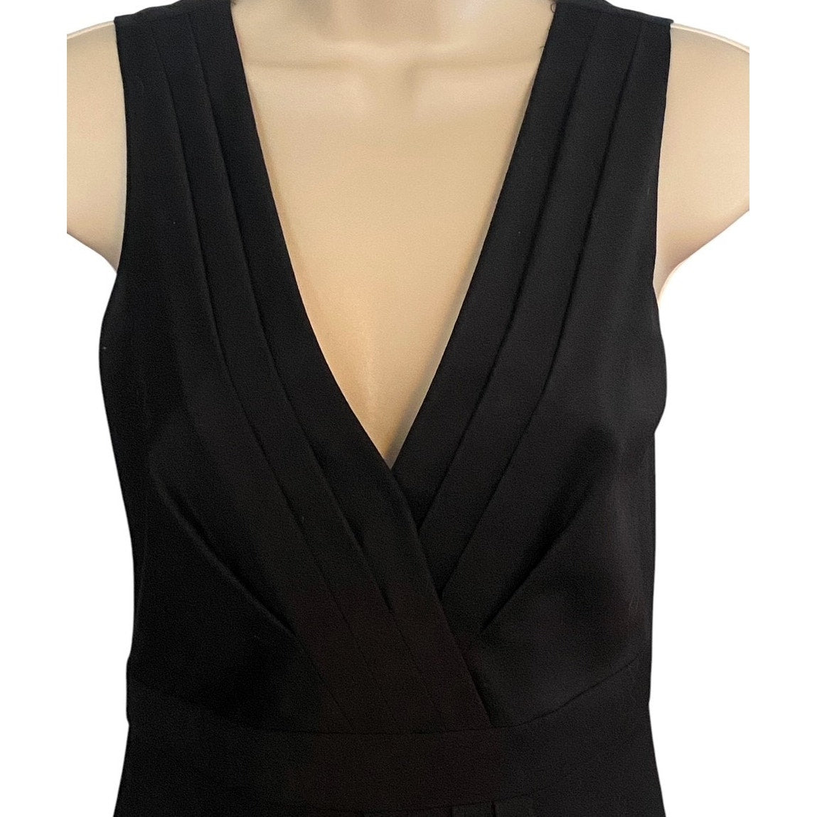 NWT ~ J.CREW Black Low Cut Pleated Sleeveless Lined Wool Dress ~ Women's Size 0