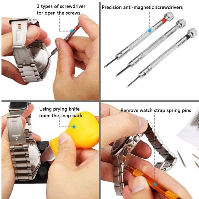 BRAND NEW ~ Watch Repair Kit Battery Replacement Tool Kit Band Link Remover etc.