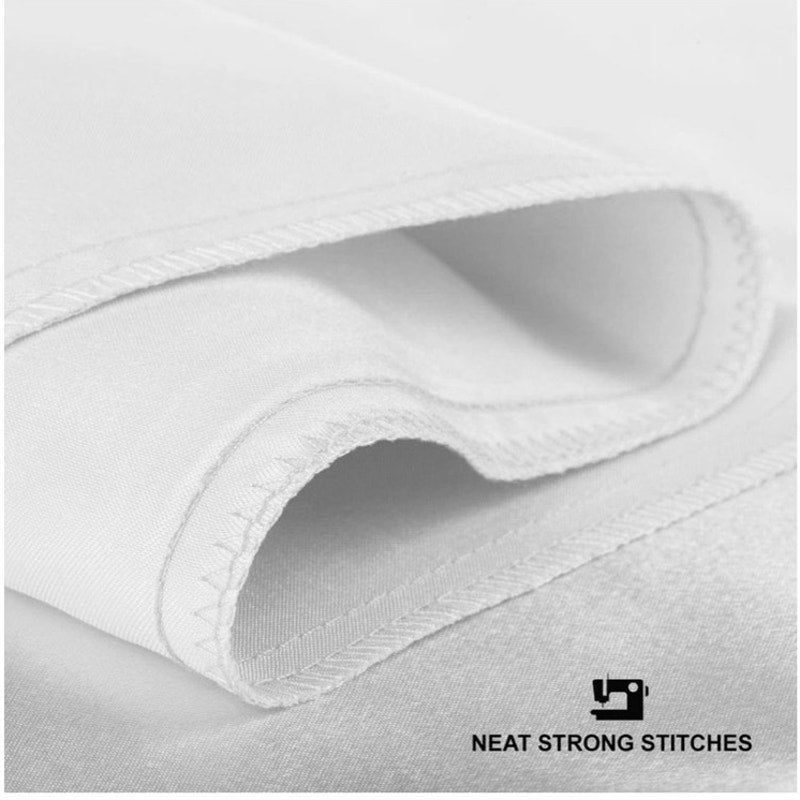 BRAND NEW ~ Set/2 QUEEN Size White Satin Pillowcases with Zipper ~ Soft & Cool