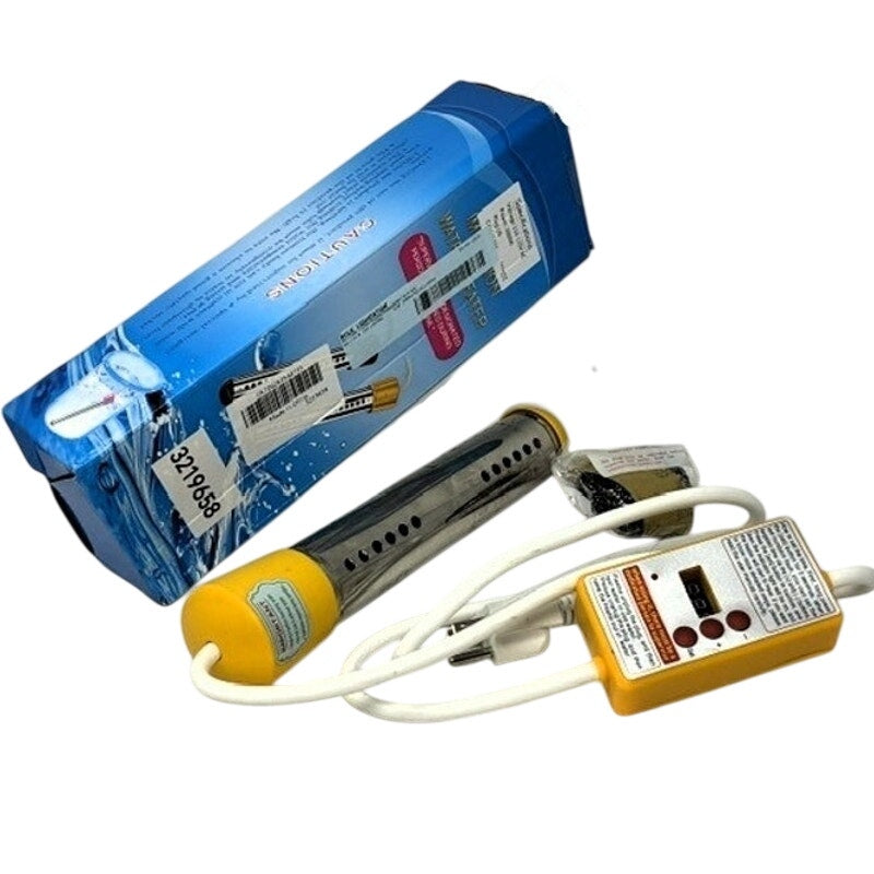 BRAND NEW ~ Yellow 2000W Immersion Portable Submersible Water Heater & Timer