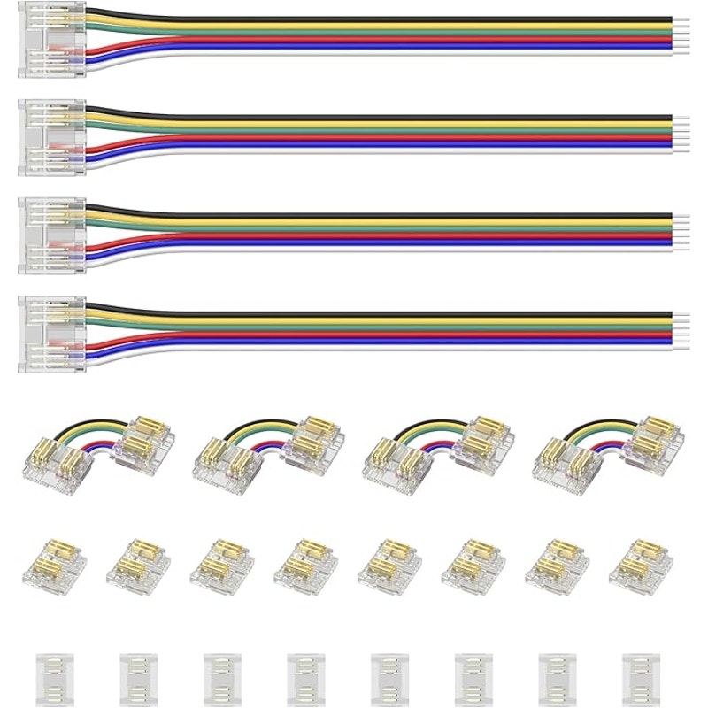 NWT ~ 12mm 6 Pin Solderless Terminal Assorted Connector Kit Dual End Extension