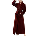 NWT ~ Women's Burgundy Soft Plush Wrap Around Bath Robe ~ MEDIUM