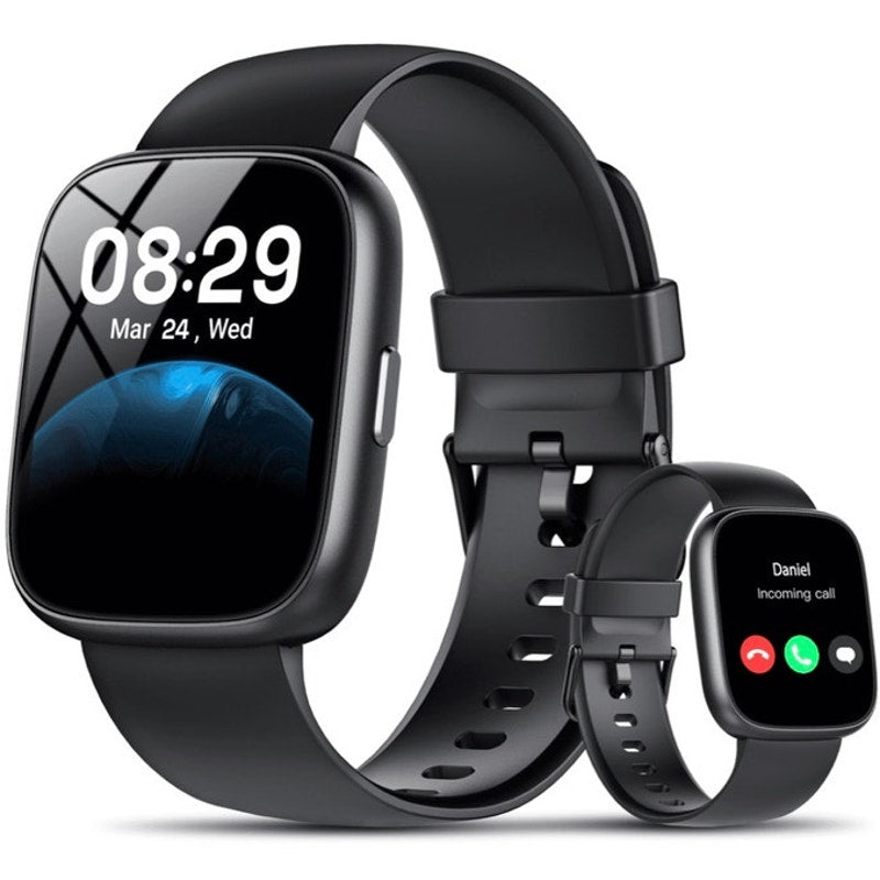 BRAND NEW ~ Black Smart Watch for Android iPhone Alexa Touchscreen Smartwatch