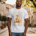 NWT ~ Men's Yellow Dinosaur White Cotton T-Shirt ~ Size XXL