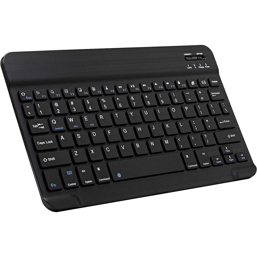 BRAND NEW ~ Black Ultra-Slim Bluetooth Portable Wireless Rechargeable Keyboard