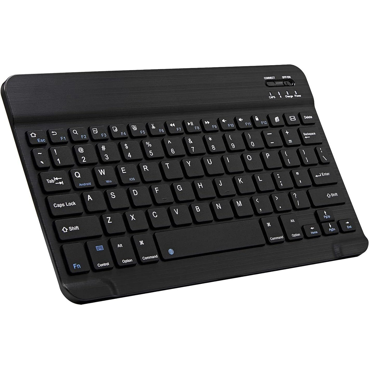 BRAND NEW ~ Black Ultra-Slim Bluetooth Portable Wireless Rechargeable Keyboard
