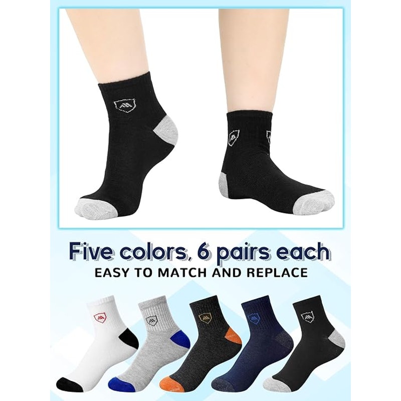 NWT ~ 10 Pairs Men's Classic Multicolor Crew Ankle Socks ~ Unisex ~ Women