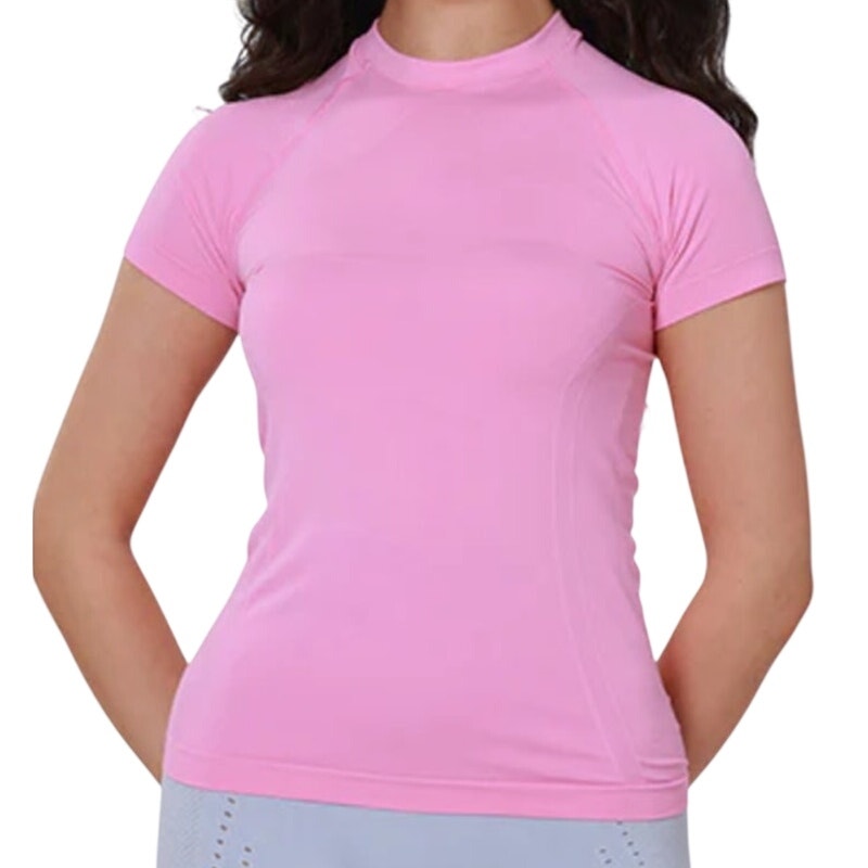 NWT ~ Set/3 Women's Quick Dry Seamless Short Sleeve Workout Shirts ~ Size MEDIUM
