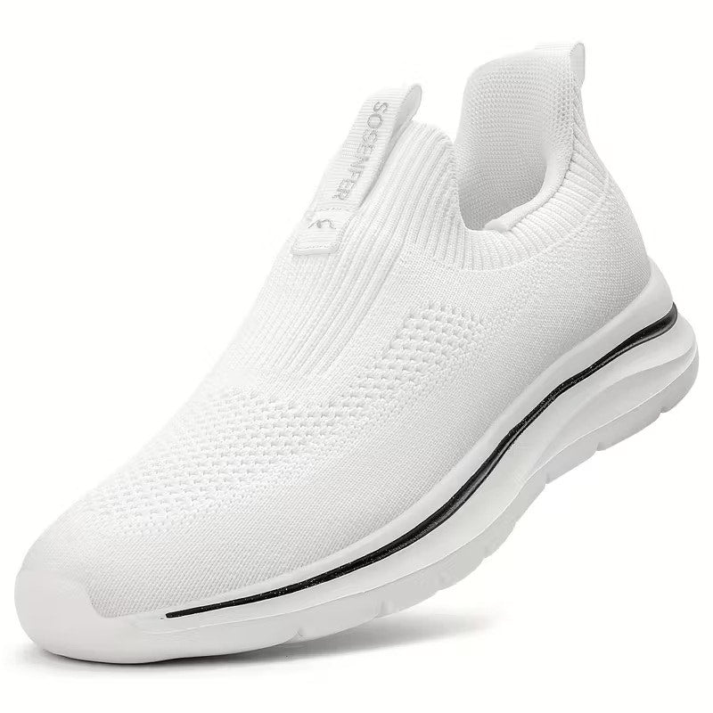 NWT ~ Women's Hands Free Slip On White Mesh Athletic Shoes Sneakers ~ 12 1/2