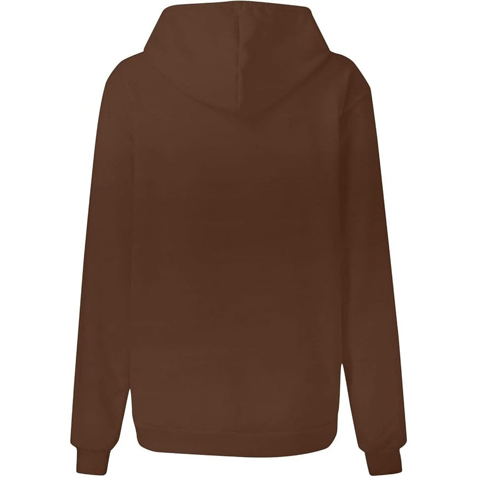 NWT ~ Dark Brown Hoodie Activewear Hooded Sweatshirt ~ Women's Size XL