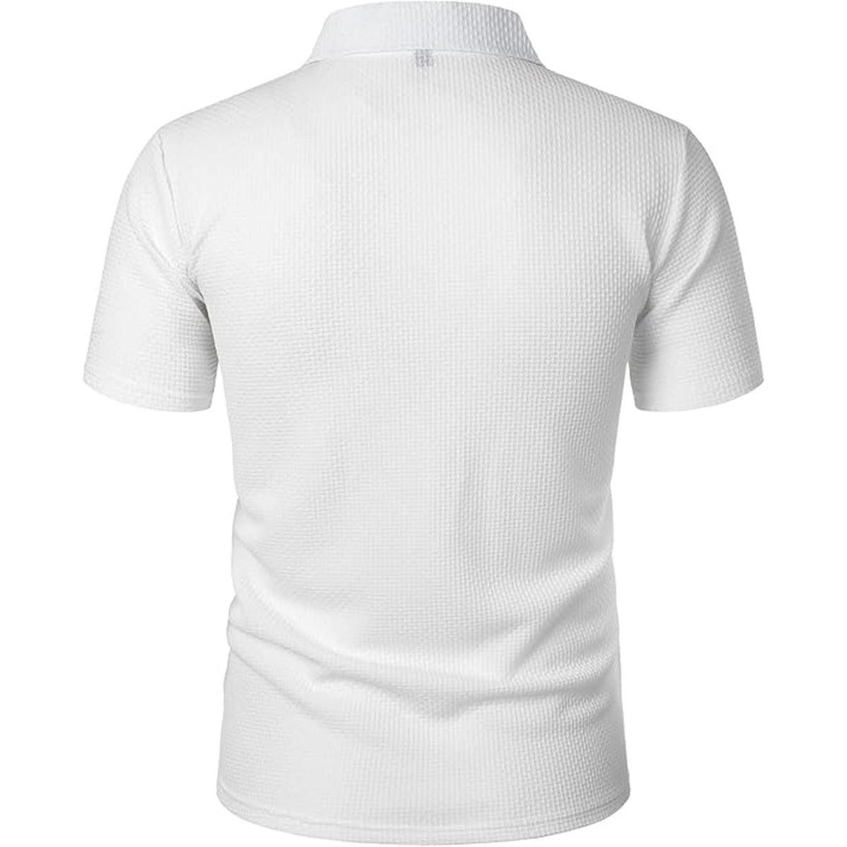 NWT ~ Men's GRAY Waffle Textured Breathable Quick Dry Silky Polo Shirt ~ SMALL