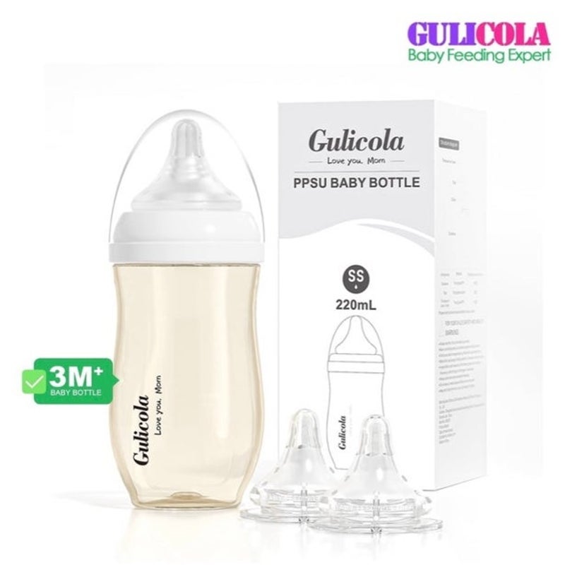 BRAND NEW ~ Set/2 Newborn Breastfeeding Baby Bottle & Extra Slow Flow Nipples