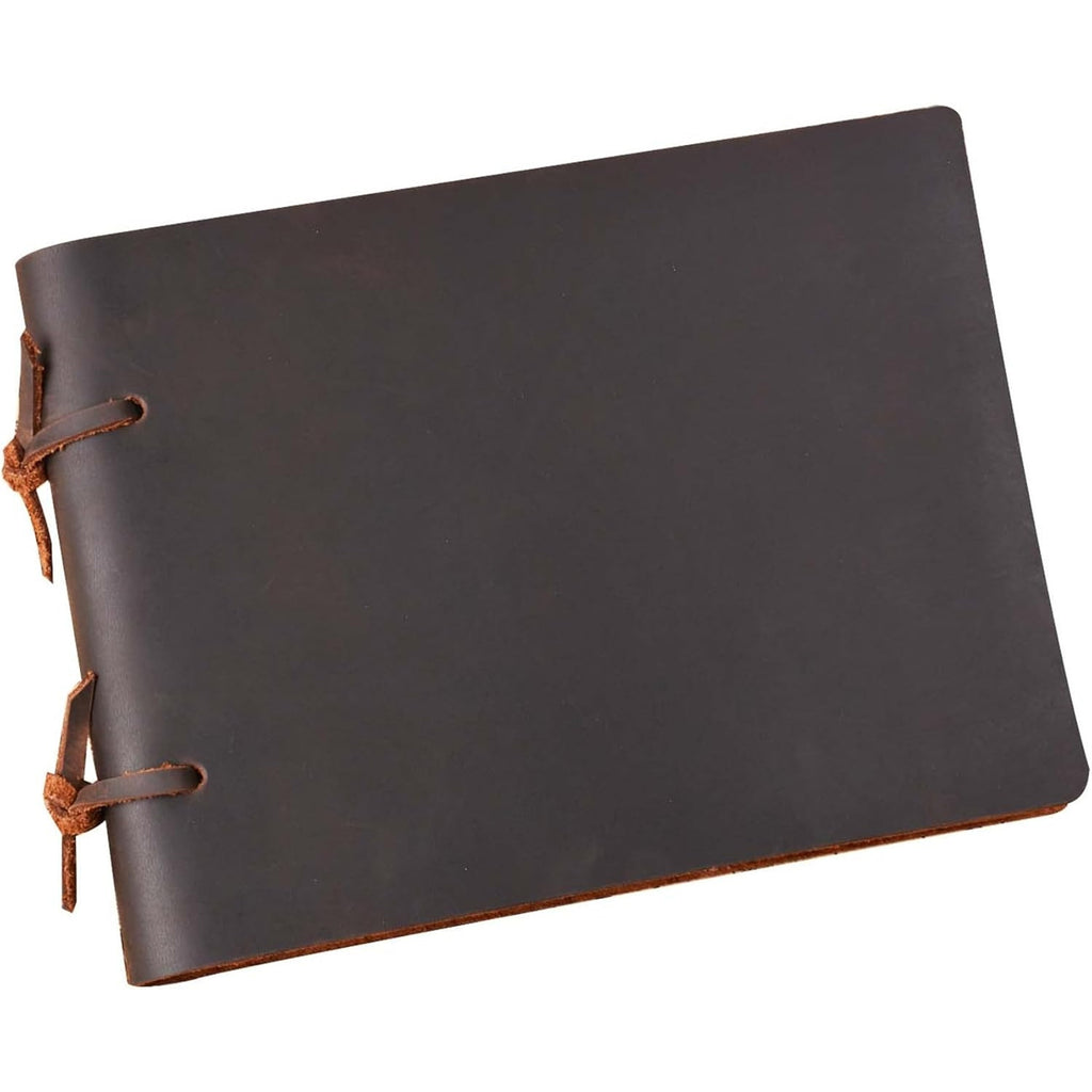 BRAND NEW ~ NWT ~ Handmade Rustic Dark Coffee Brown Genuine Leather Notebook & Craft Paper