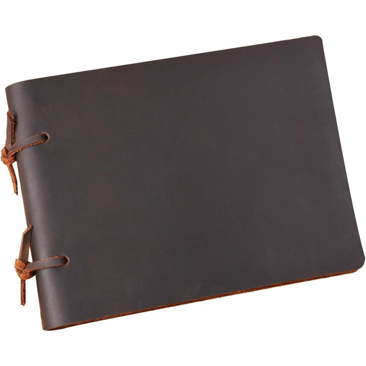 BRAND NEW ~ NWT ~ Handmade Rustic Dark Coffee Brown Genuine Leather Notebook & Craft Paper