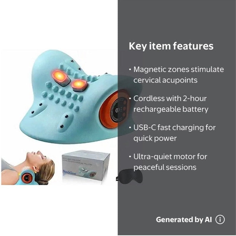 BRAND NEW ~ Adjustable Intensity Neckline Cervical Heated Relaxation Massager