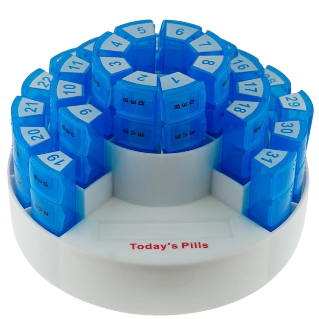 BRAND NEW ~ 31 Day Monthly Pill Medication Organizer & Removable Compartments