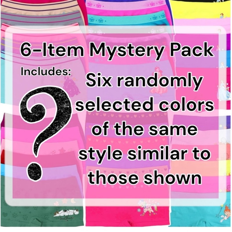 NWT ~ BRAND NEW ~ Set/6 Girls Multicolor Boyshorts Panties Underwear ~ LARGE