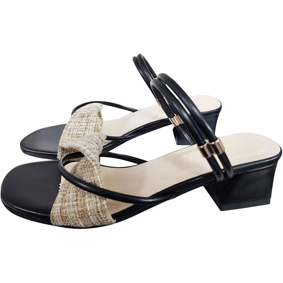 BRAND NEW ~ Women's Open Toe Chunky Heel Ankle Strap Sandals ~ Size 5