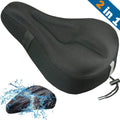 BRAND NEW ~ Black 2-in-1 Bike Seat Gel Padded Comfort Bicycle Cushion Cover