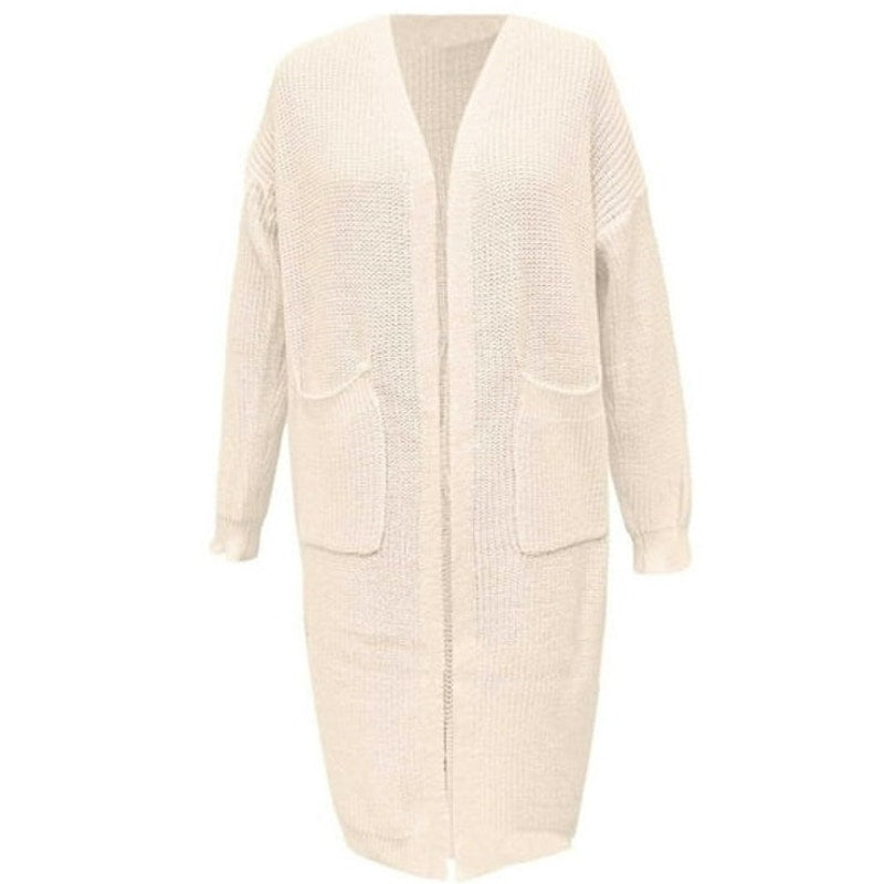 NWT ~ Long Cream Thin Lightweight Cardigan Duster Sweater Coat ~ Oversized SMALL