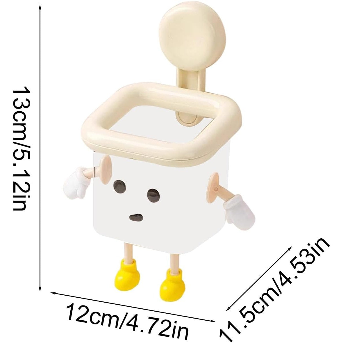 NWT ~ Suction Cup Storage Robot Kids Bathroom Kitchen Sink Organizer
