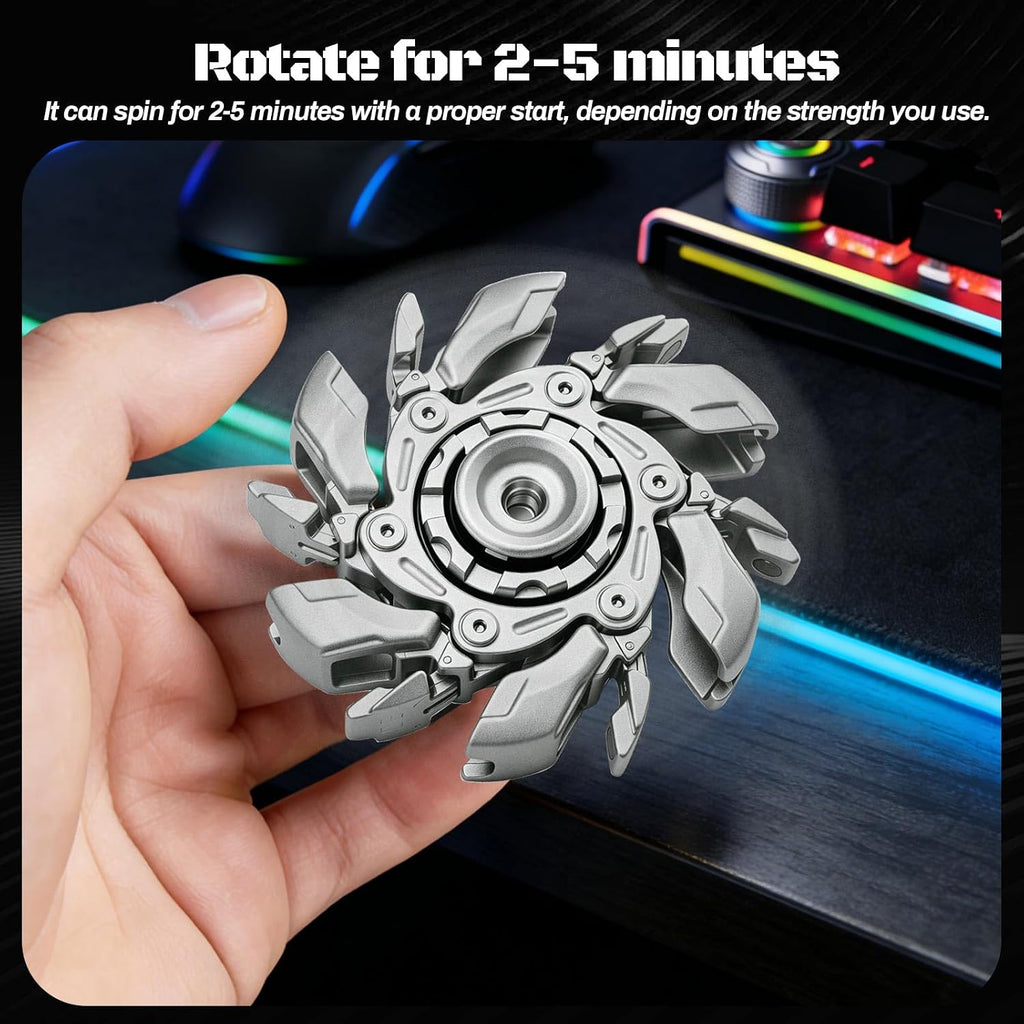BRAND NEW ~ Metal Fidget Open Armor Slider Spinning Toy Stress Relief Autism