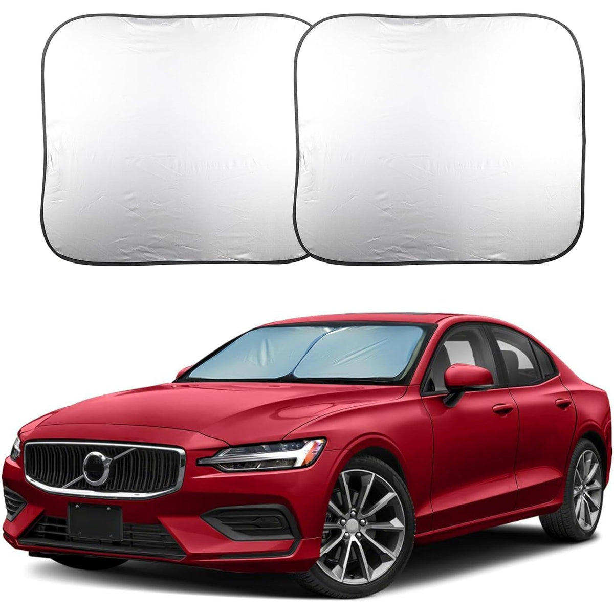 BRAND NEW ~ EcoNour Car Windshield Foldable Universal Sun Shade ~ 2@ 31x28 each