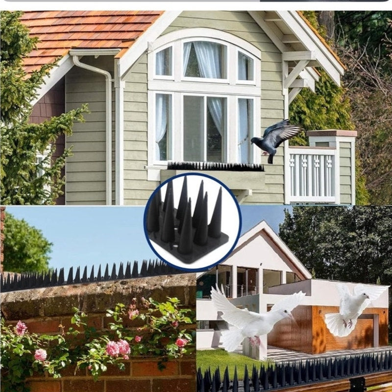 BRAND NEW ~ 12 Pack Defender Indoor Outdoor Black Plastic Security Fence Spikes
