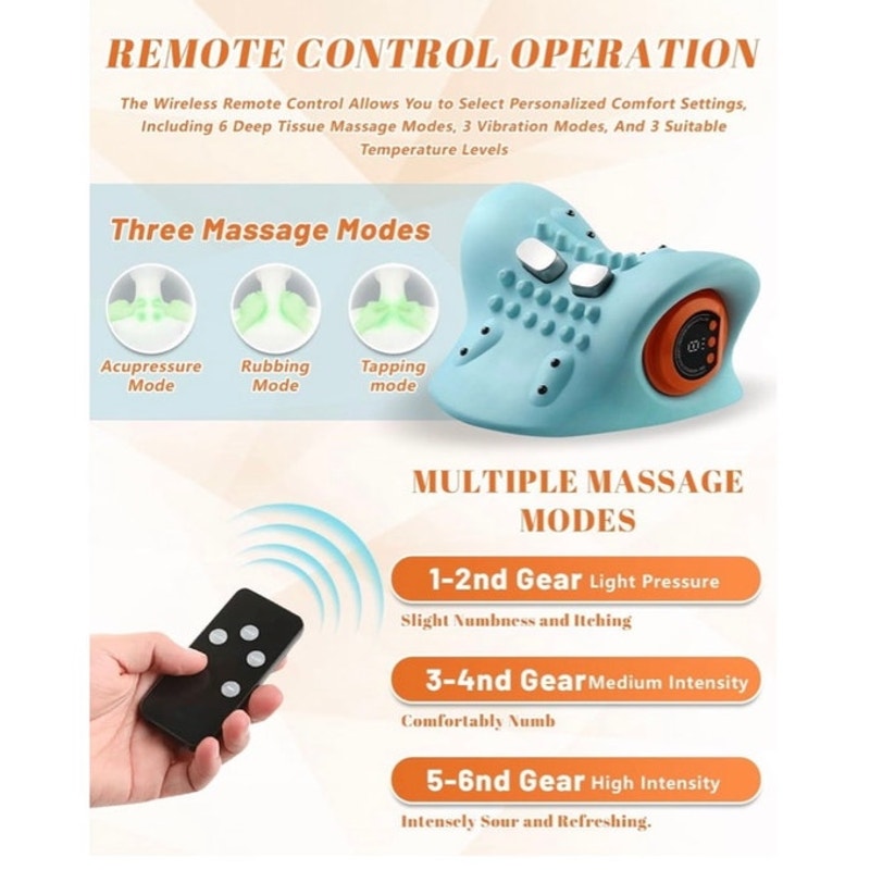BRAND NEW ~ Adjustable Intensity Neckline Cervical Heated Relaxation Massager