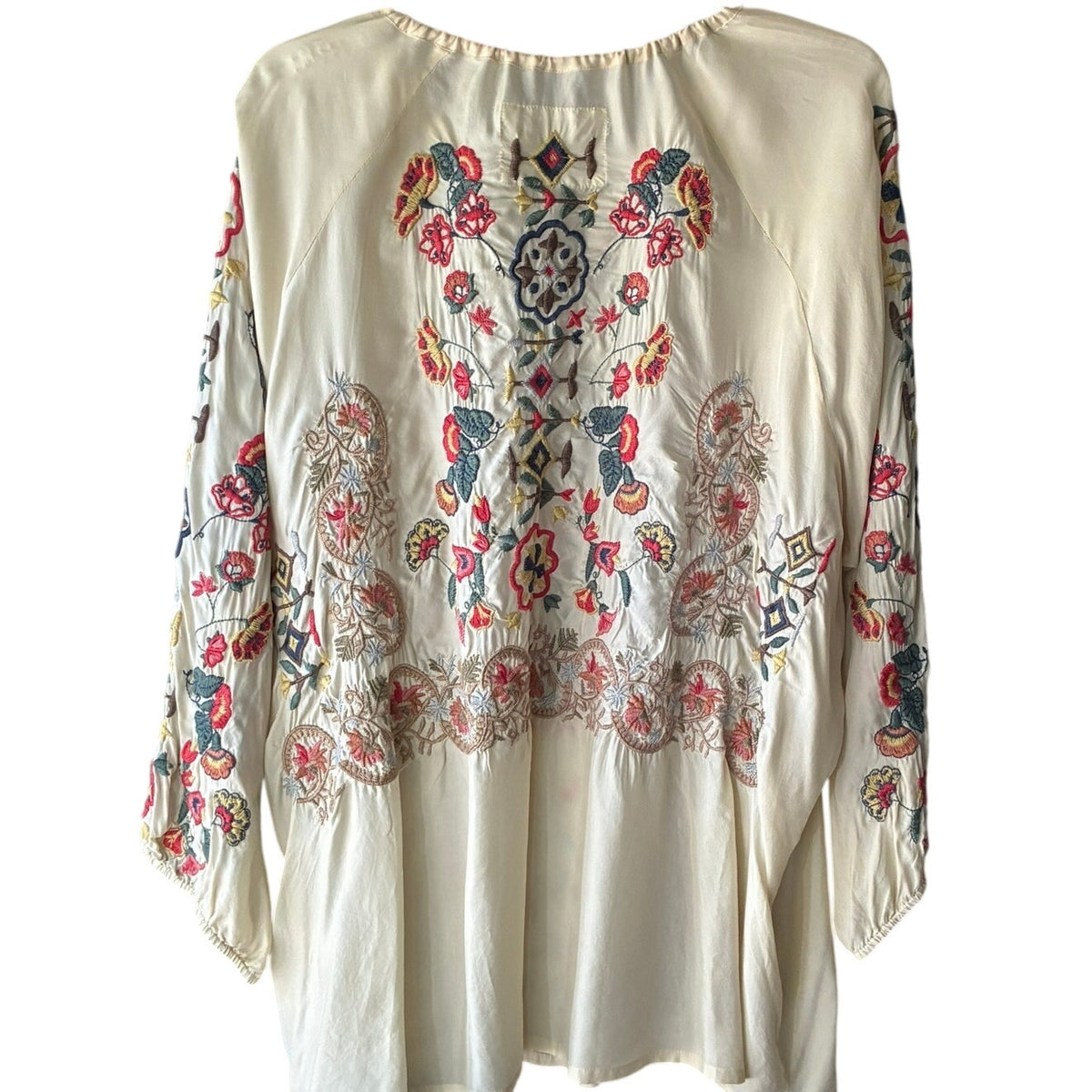 NWT ~ JOHNNY WAS Akira Embroidered Boho Biya Bohemian Blouse ~ Plus Size XXL