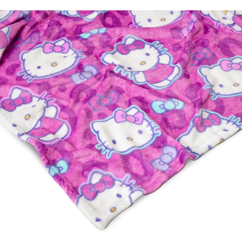 BRAND NEW ~ Sanrio Pink Hello Kitty Fuzzy Throw Blanket & Large Stuffed Hugger