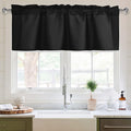 NWT ~ Black Window Valance Curtain ~ Measures 52" x 18" ~ BRAND NEW
