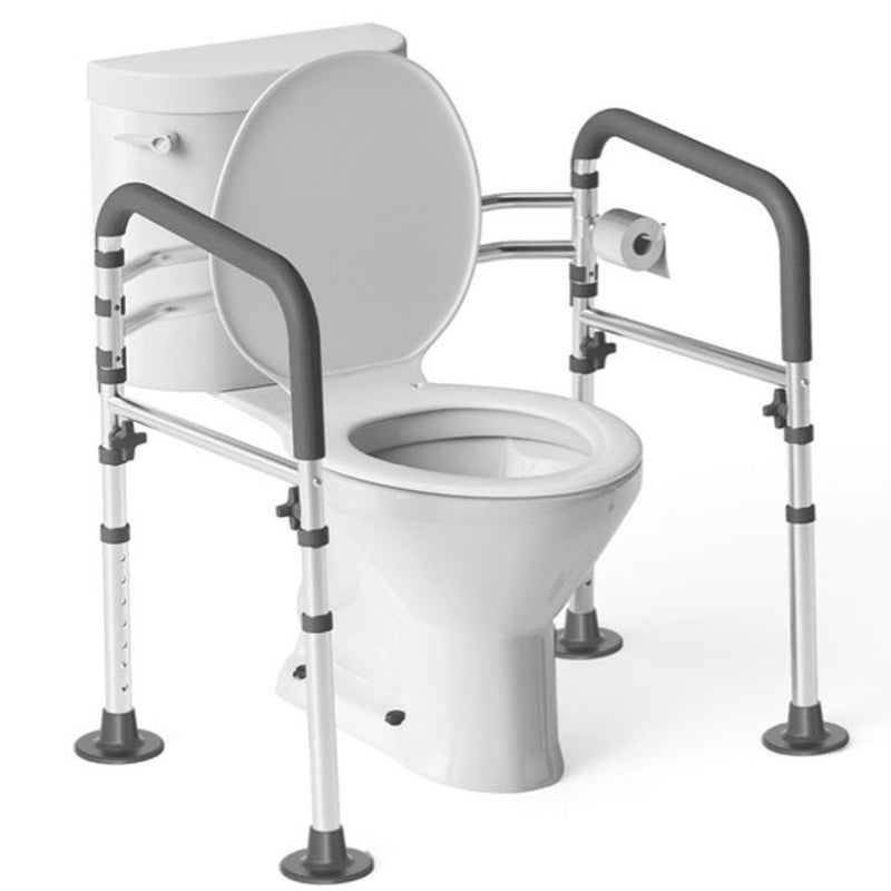 BRAND NEW ~ Adjustable Foldable Toilet Safety Rail Frame with Handles 350 limit